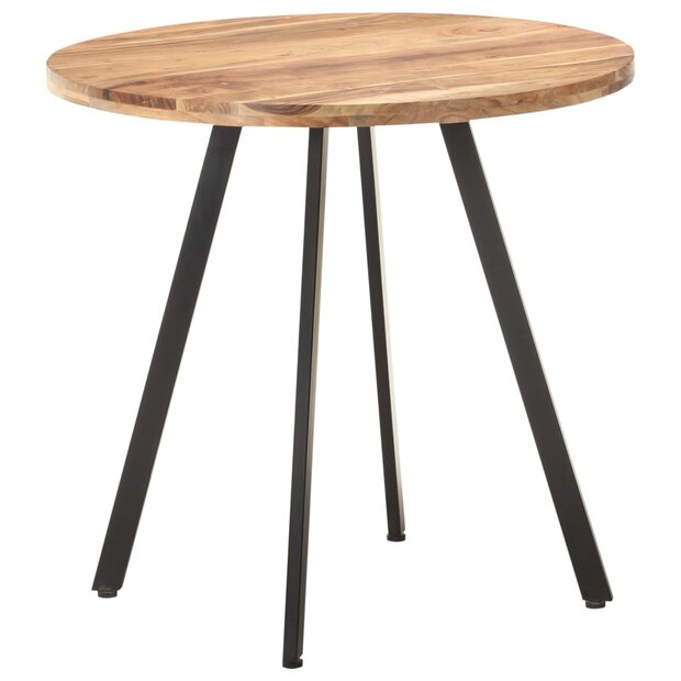 Eettafel 80 cm massief acaciahout 1