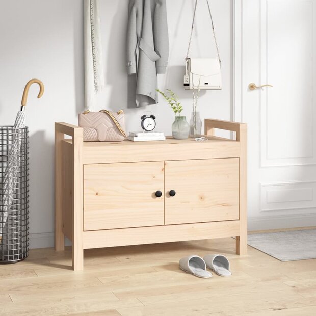 Halbankje 80x40x60 cm massief grenenhout 1