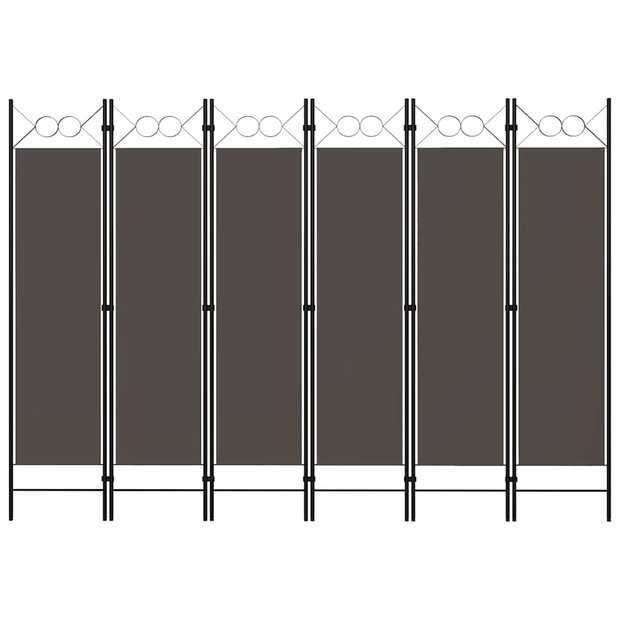Kamerscherm met 6 panelen 240x180 cm antraciet 1
