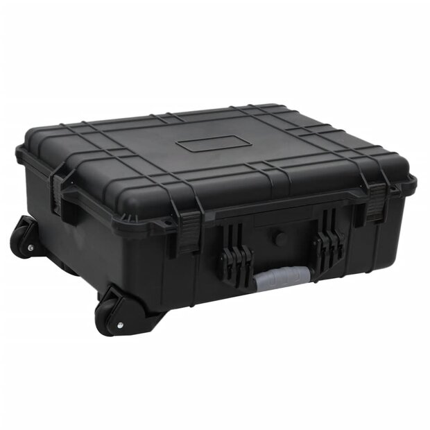 Flightcase op wieltjes 63x50x23 cm PP zwart 1