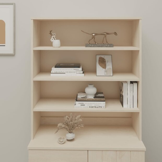 Opzetkast HAMAR 90x30x100 cm massief grenenhout honingbruin 1