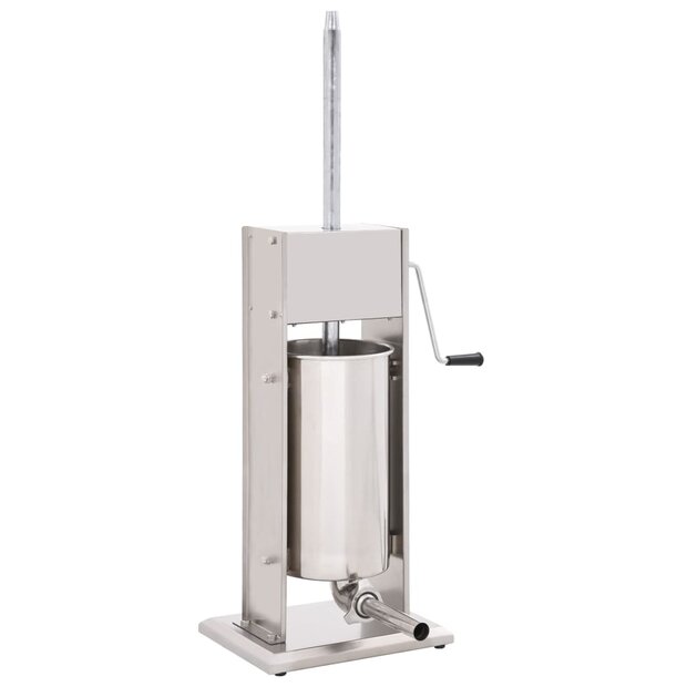 Worstenvuller handmatig 15 L roestvrij staal zilverkleurig  1