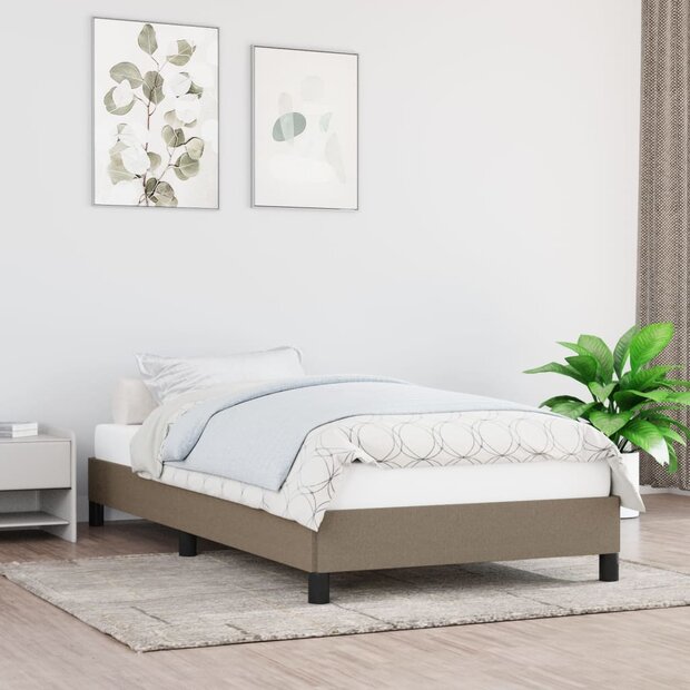 Bedframe zonder matras 90x190 cm stof taupe 1