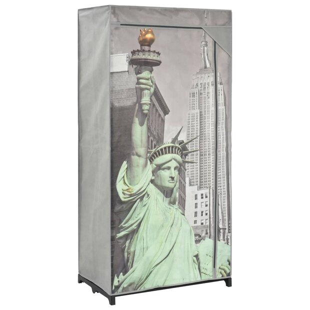 Kledingkast New York 75x45x160 cm stof 1