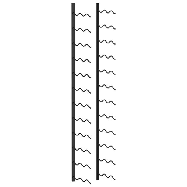 Wijnrek voor 24 flessen wandmontage ijzer zwart  1