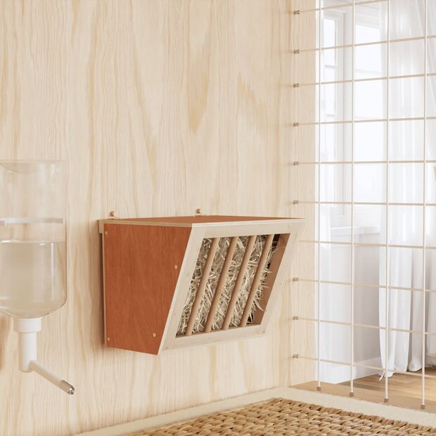 Hooiruif voor konijnen 25x18,5x20,5 cm massief vurenhout 1