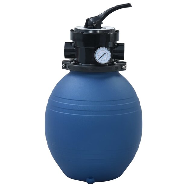Zwembadzandfilter met 4-positie ventiel 300 mm blauw 1