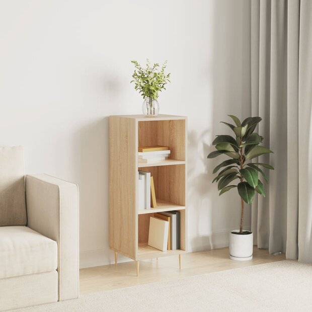 Dressoir 34,5x32,5x90 cm bewerkt hout sonoma eikenkleurig 1