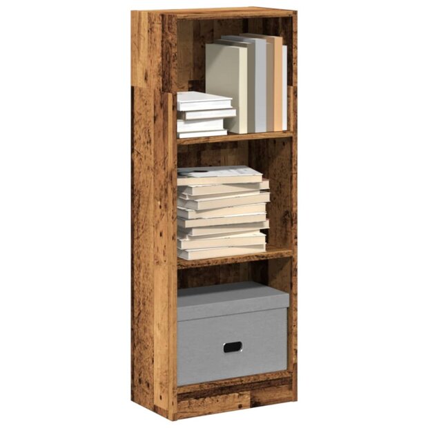 Boekenkast 40x24x109 cm bewerkt hout oud houtkleurig 1