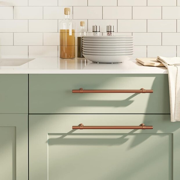 Handvatten 5 st 224 mm roestvrij staal bronskleurig 1