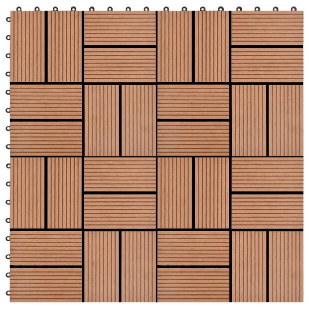 22 st Terrastegels 30x30 cm 2 m&sup2; HKC bruin 1