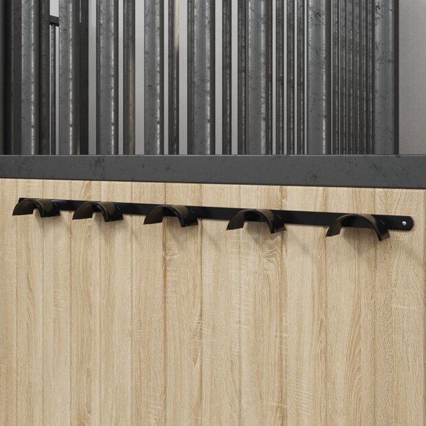 Hoofdstelhouder voor 5 hoofdstellen ijzer zwart 1