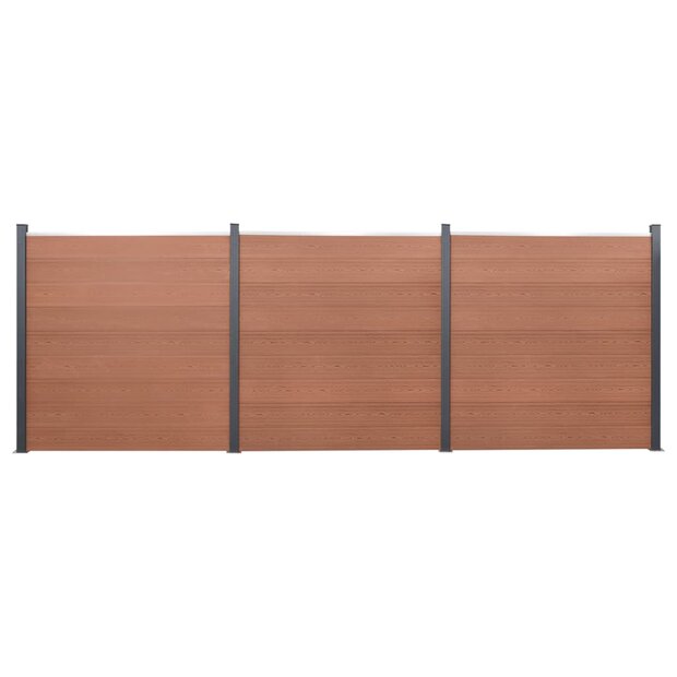 Schuttingpaneelset 526x186 cm HKC bruin 1