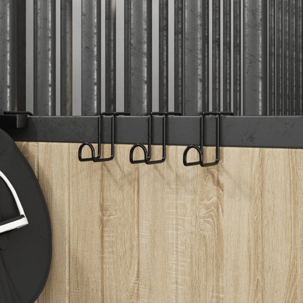 Hoofdstelhouders 3 st staal zwart 1