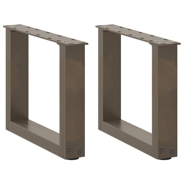 Salontafelpoten 2 st U-vormig 30x(30-31) cm staal naturel 1