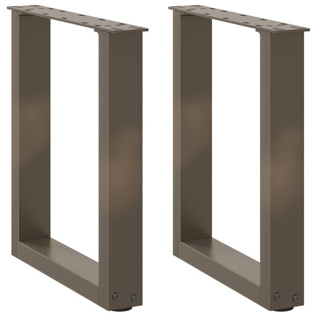 Salontafelpoten 2 st U-vormig 38x(42-43) cm staal naturel 1