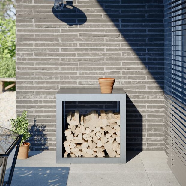 Haardhoutrek 60x40x60 cm gegalvaniseerd staal 1