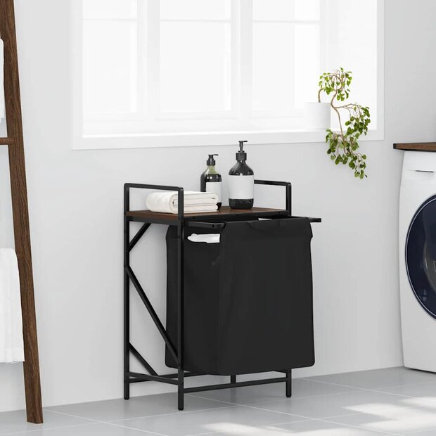 Wasmand 1 vak met plank bruin eikenkleurig 1