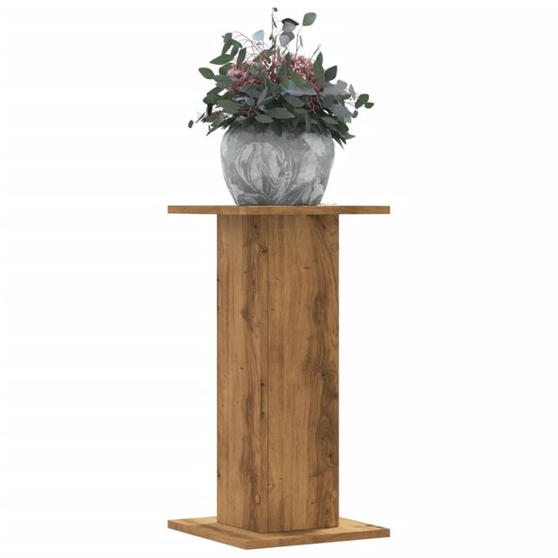 Plantenstandaards 2 st 30x30x60 cm hout artisanaal eiken 1