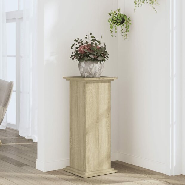 Plantenstandaard 33x33x80 cm bewerkt hout sonoma eikenkleurig 1