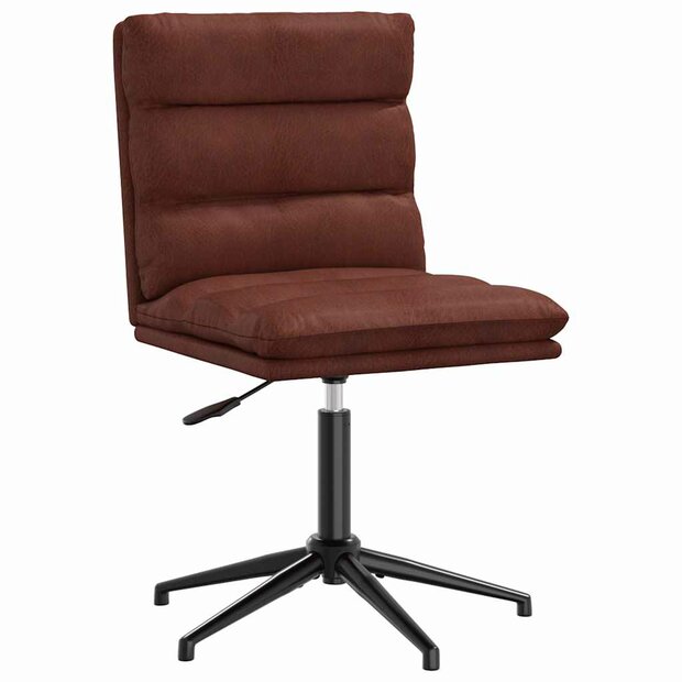 Eetkamerstoel kunstleer glanzend bruin 1