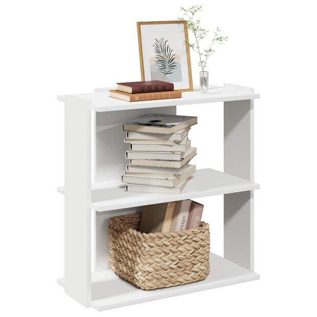 Boekenkast 3-laags 60x30x60 cm bewerkt hout wit 1
