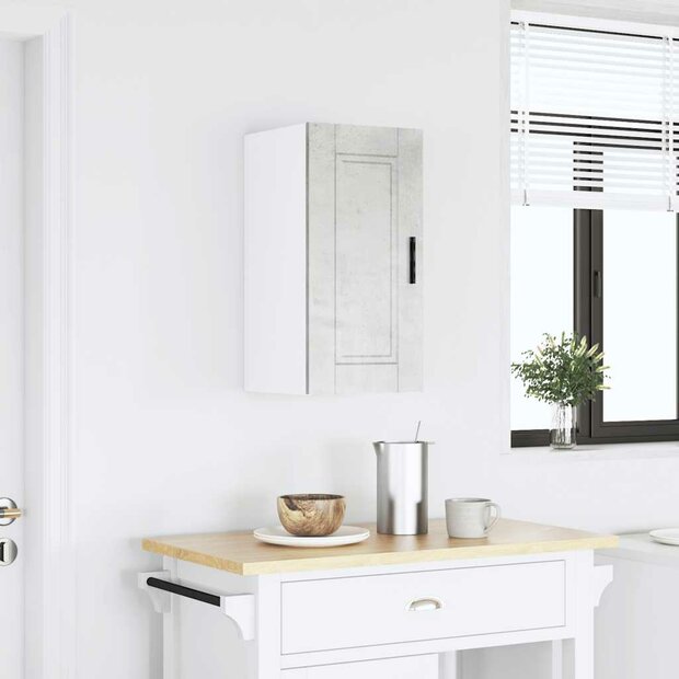 Keukenwandkast Porto bewerkt hout betongrijs 1