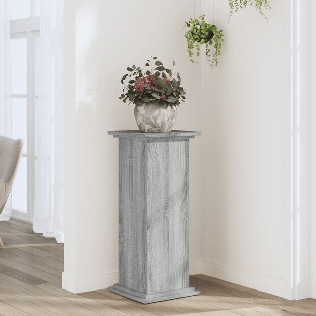 Plantenstandaard 33x33x80 cm bewerkt hout grijs sonoma eiken 1