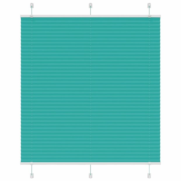 Pliss&eacute; rolgordijn 115x100cm stofbreedte 114,4cm petrol groen 1