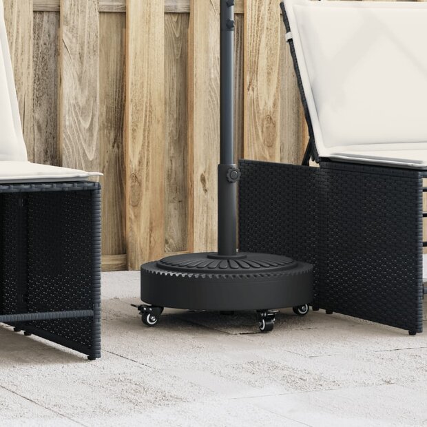 Parasolvoet met wielen voor stok van &Oslash;38 / 48 mm 27 kg rond 1