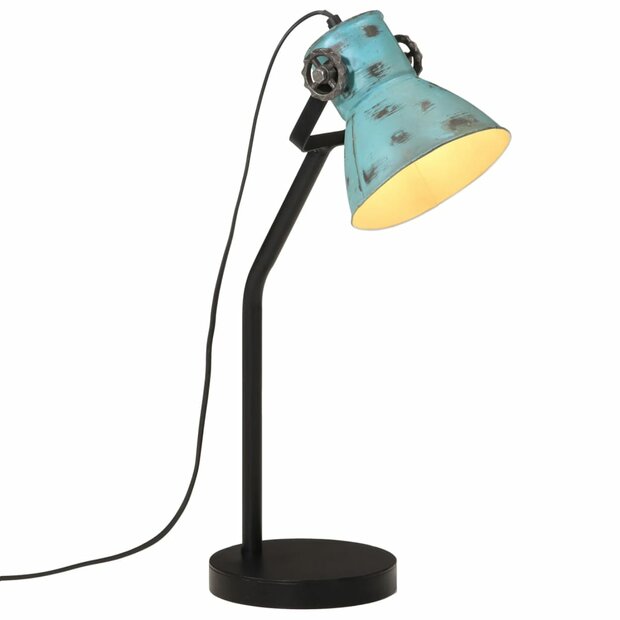 Bureaulamp 25 W E27 17x17x60 cm verweerd blauw 1