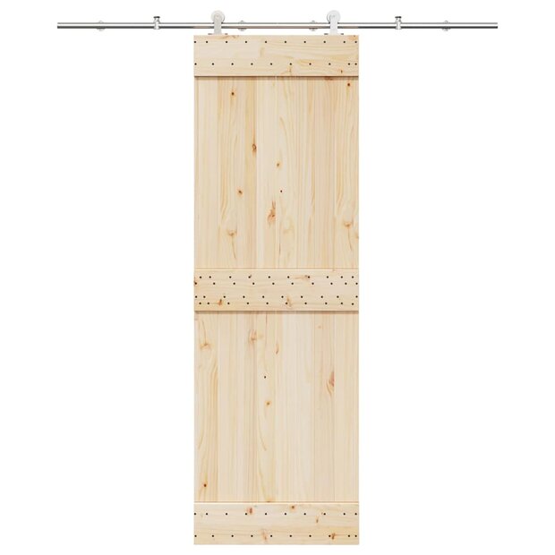 Schuifdeur onderdelenset 200 cm roestvrij staal zilverkleurig 1