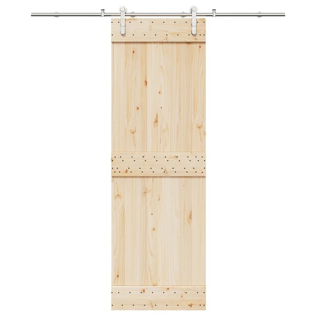 Schuifdeur onderdelenset 200 cm roestvrij staal zilverkleurig 1