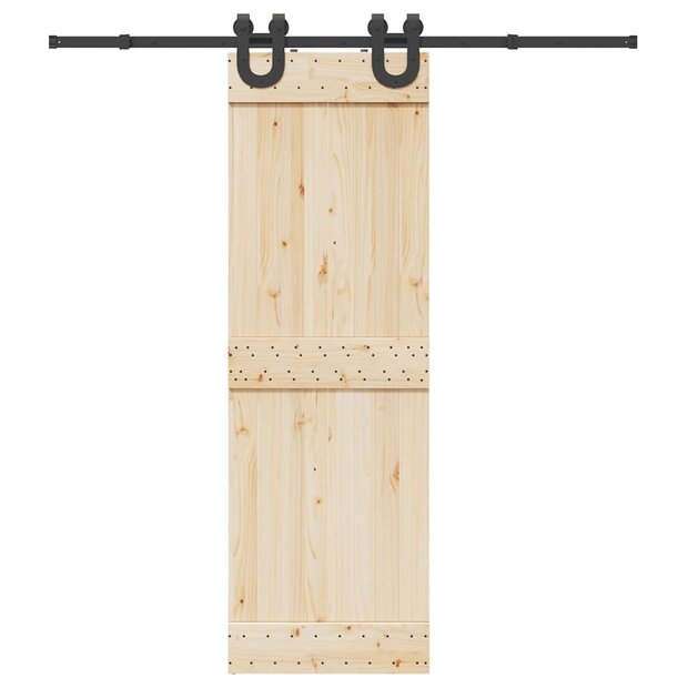 Doos met onderdelen voor schuifdeur 200 cm staal zwart 1