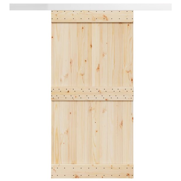 Beslagset schuifdeur 200 cm aluminiumlegering zilverkleurig 1