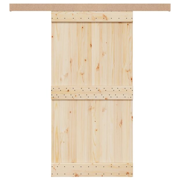 Beslagset schuifdeur 200 cm aluminiumlegering zilverkleurig 1