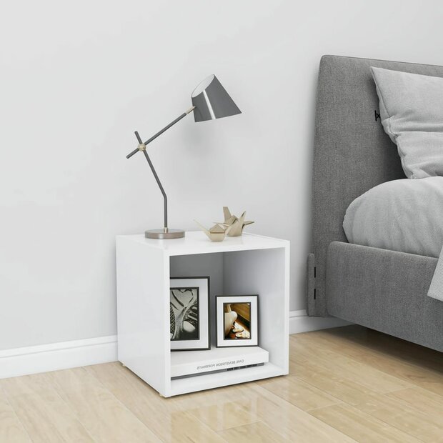 Tv-meubel 37x35x37 cm bewerkt hout wit 1