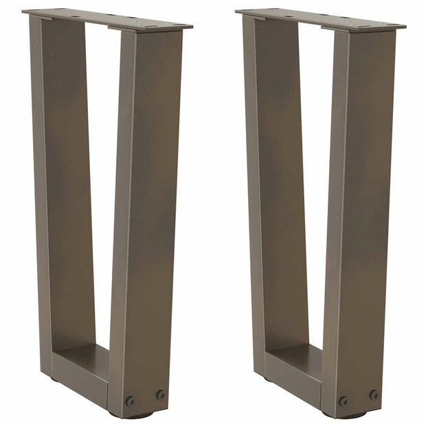 Eettafelpoten 2 st V-vormig 28x(42-43,3) cm staal naturel 1