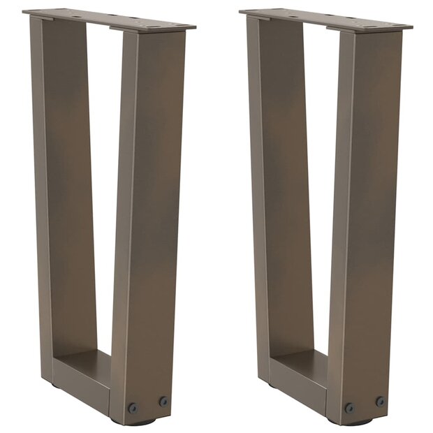 Eettafelpoten 2 st V-vormig 38x(42-43,3) cm staal naturel 1