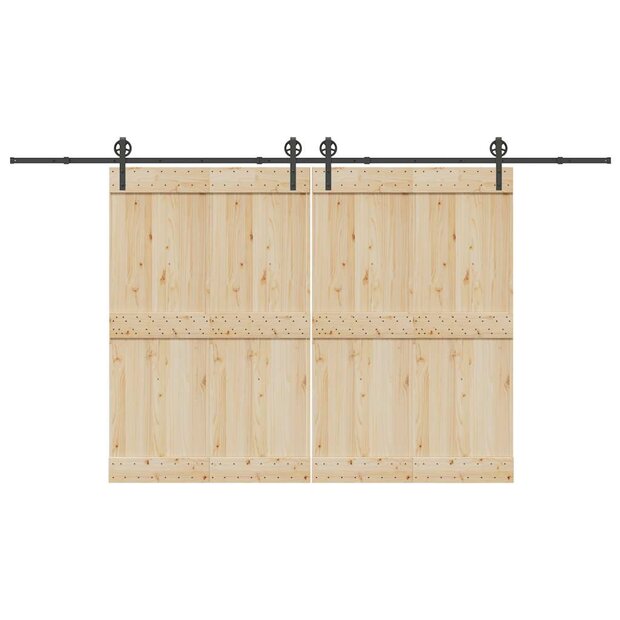 Doos met onderdelen voor schuifdeur 400 cm staal zwart 1