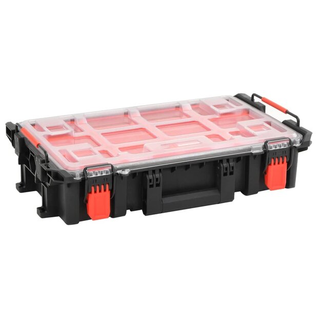 Flightcase draagbaar 55,5x34,5x13,5 cm PP zwart 1