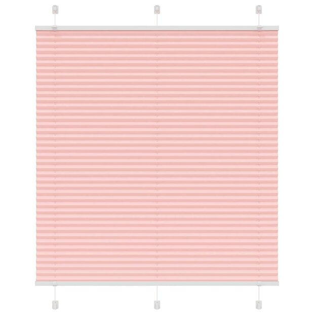 Pliss&eacute; rolgordijn 120x100cm stofbreedte 119,4cm polyester roze 1