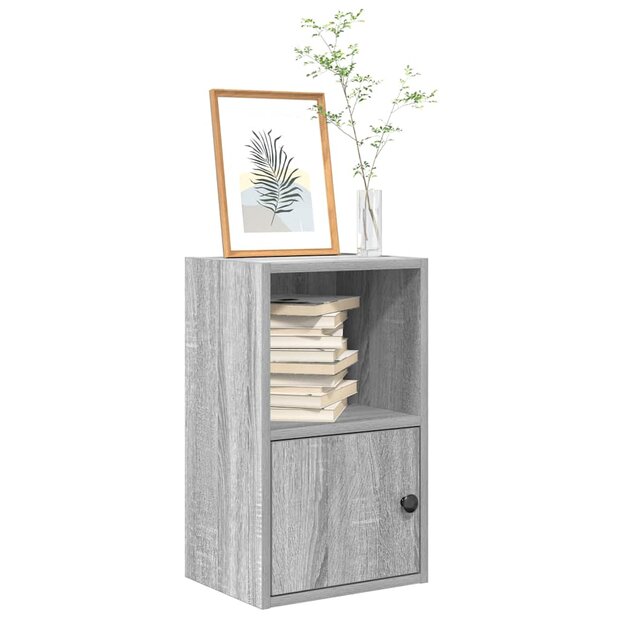 Boekenkast 31x24x52 cm bewerkt hout grijs sonoma eikenkleurig 1