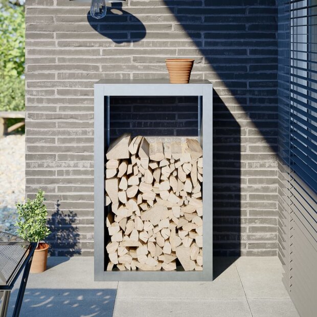 Haardhoutrek 60x40x100 cm gegalvaniseerd staal 1