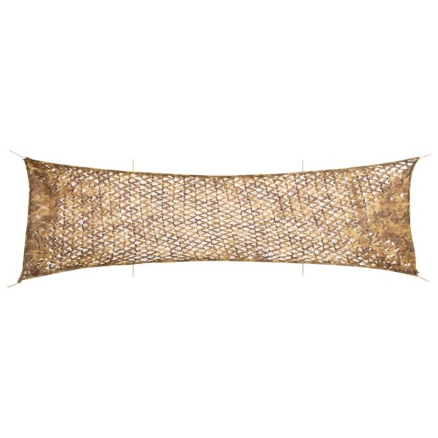 Camouflagenet met opbergzak 753x199 cm zandkleurig 1