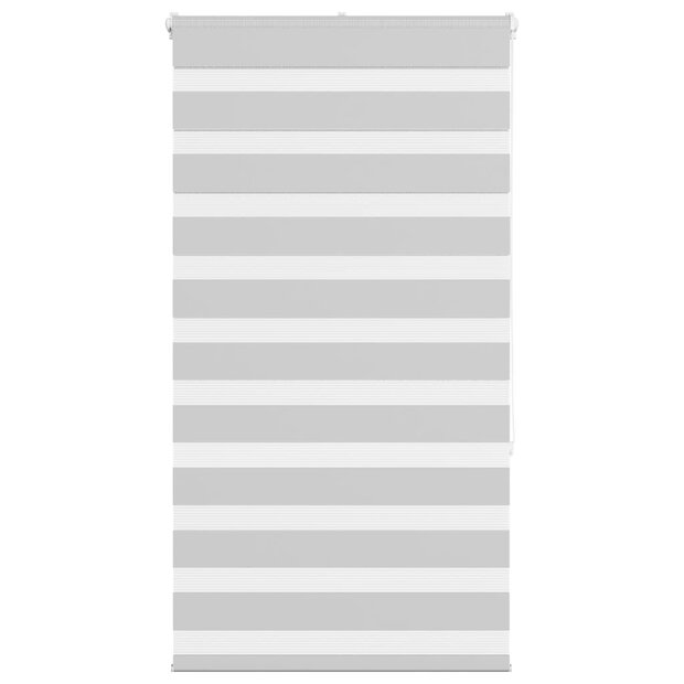 Zebra rolgordijn 80x150 cm stofbreedte 75,9 cm lichtgrijs 1