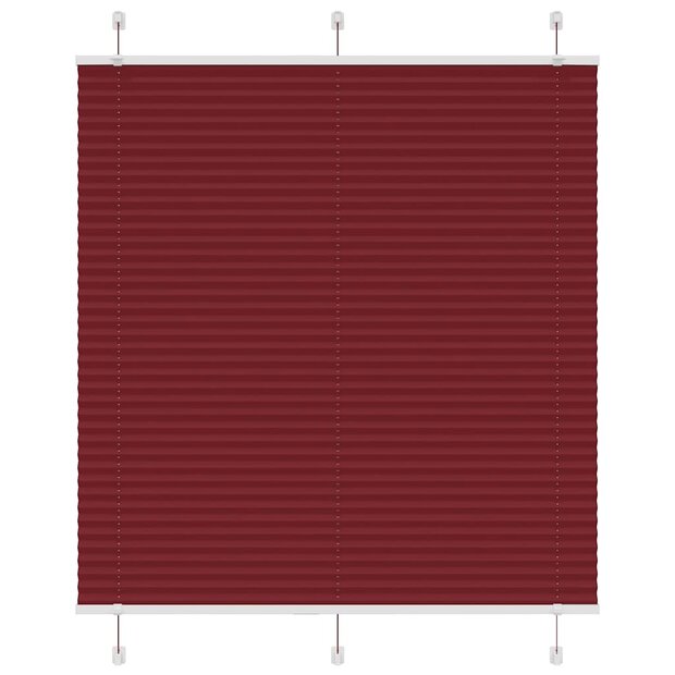 Pliss&eacute; rolgordijn 115x150cm stofbreedte 114,4cm bordeauxrood 1