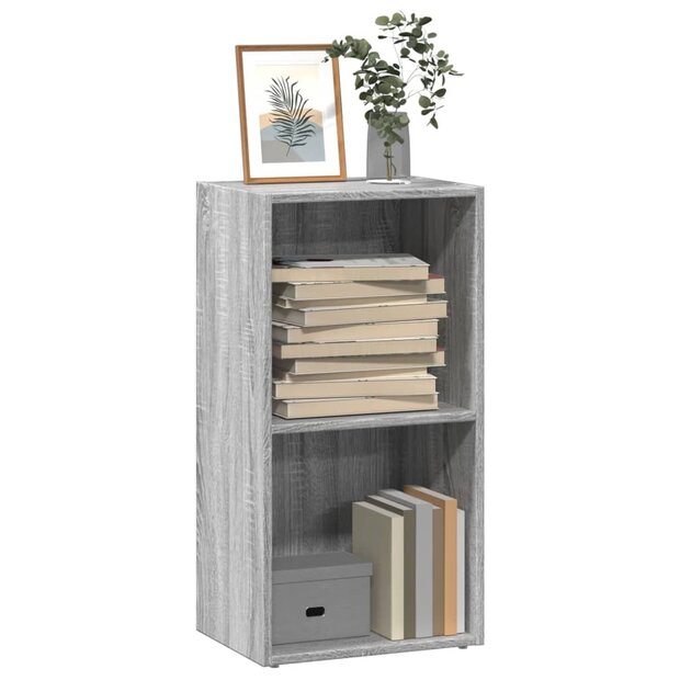 Boekenkast 40x30x77 cm bewerkt hout grijs sonoma eikenkleurig 1