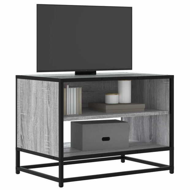 Tv-meubel 61x40x46 cm bewerkt hout metaal grijs sonoma eiken 1