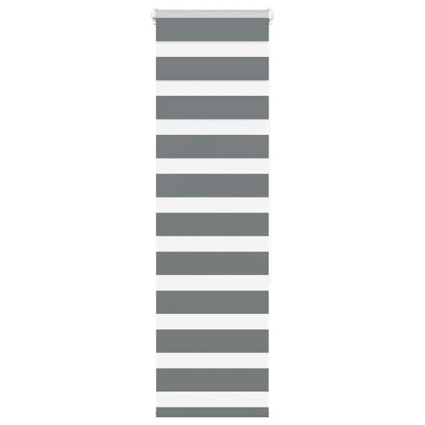 Zebra rolgordijn 45x150 cm stofbreedte 40,9 cm donkergrijs 1